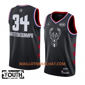 Maillot NBA Milwaukee Bucks Giannis Antetokounmpo 34 2019 All-Star Jordan Brand Noir Swingman - Enfant